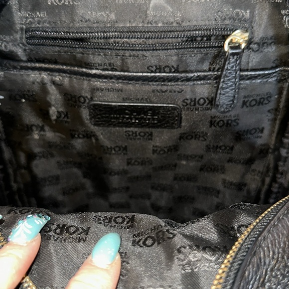 MICHAEL KORS Abbey Medium Studded Black Pebbled Leather Backpack! - Picture 9 of 9